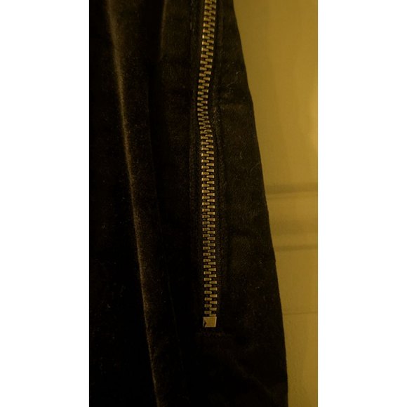 Women's Anthropologie Black Velvet Flare Pants Size 4 - Picture 6 of 15